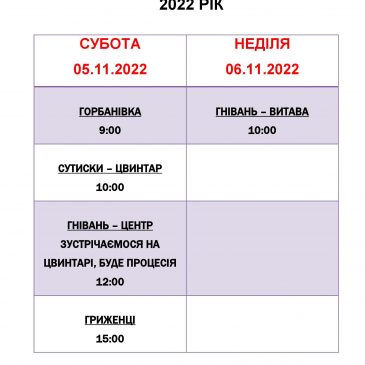 ЗАДУШНІ ДНІ НА ЦВИНТАРАХ – 2022